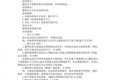 中班体育灵活的汽车