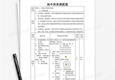 体育课堂常规教案