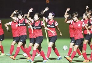 女足比赛中国vs韩国图片