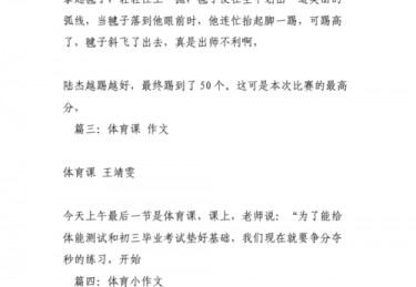 中考体育作文600字作文