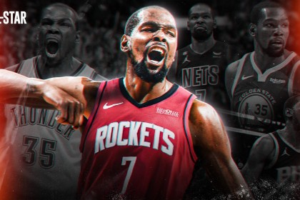 NBA史上最大交易诞生：7队13人6签轮动，杜兰特驾临火箭再造超级战队！