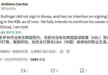 外媒辟谣，萨林杰仍打算留在CBA，他上赛季的薪资是韩国外援的3倍！